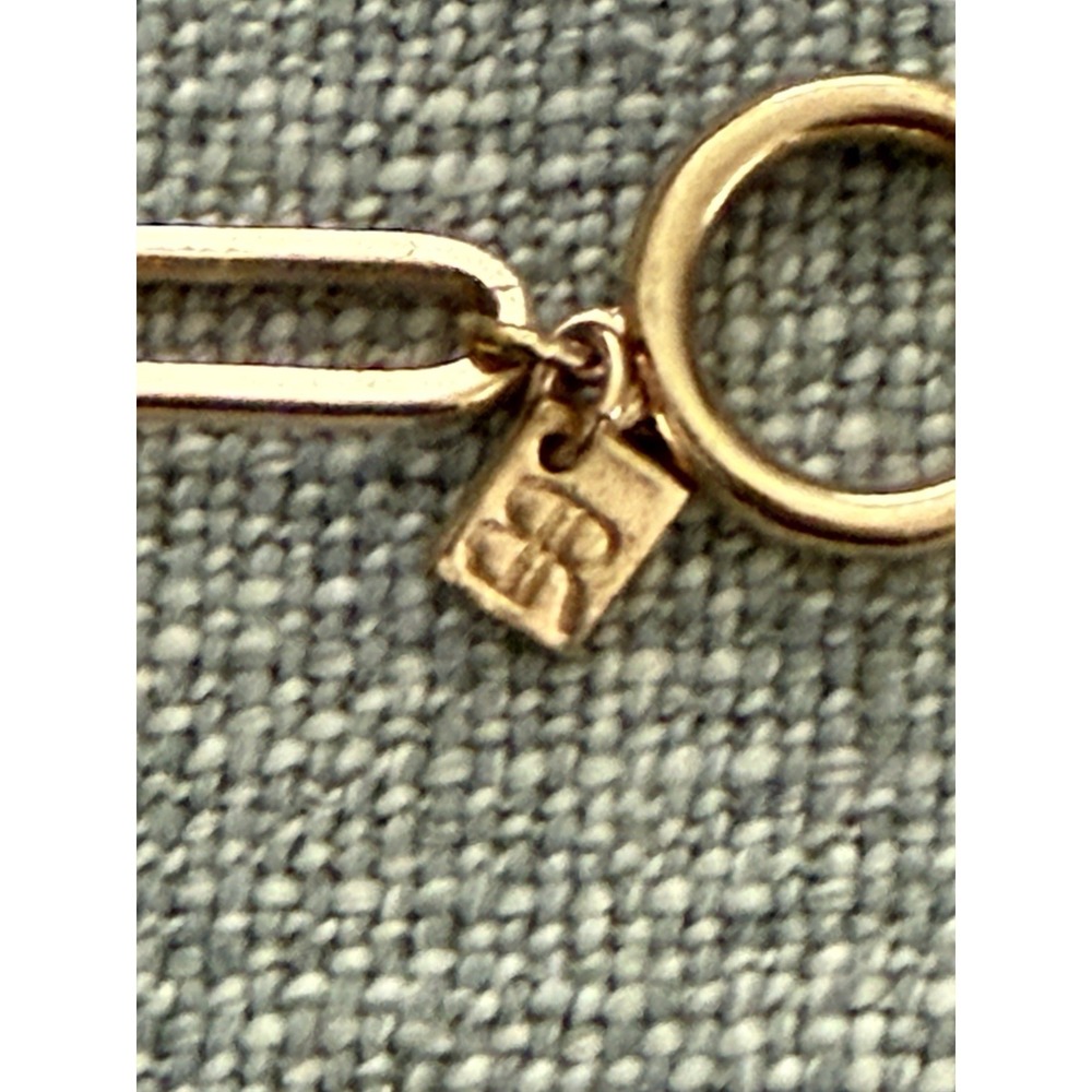 Banana Republic Bracelet Gold Tone Paper Clip Toggle Link Fashion Small 7.25" - Picture 3 of 9